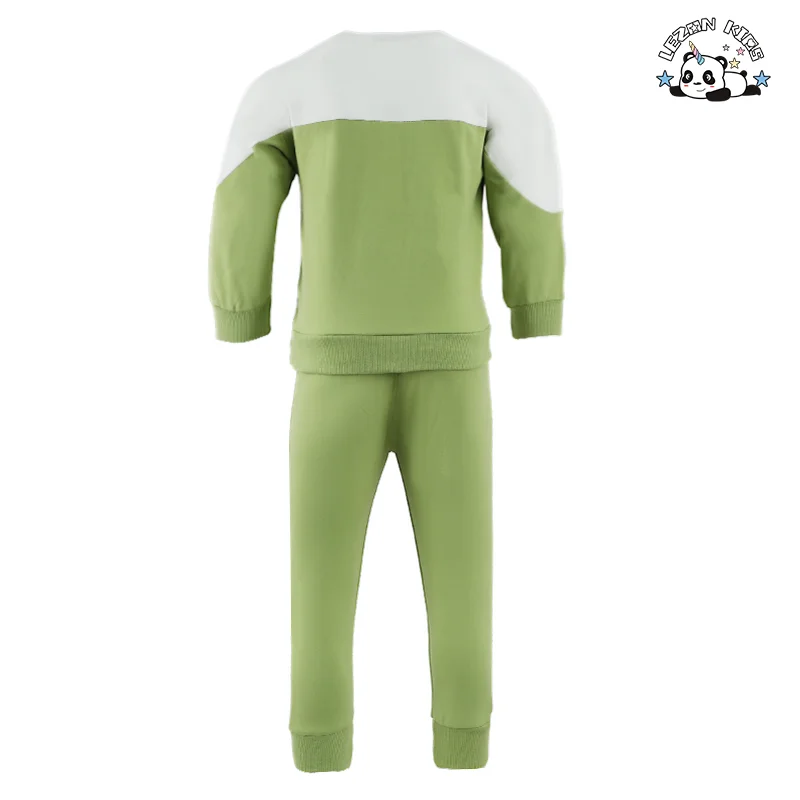 LEZONKIDS - Conjunto de Roupas Infantis Masculinas Novas para Outono de 2023, Estilo Esportivo, Lavado e Desbotado, Casual